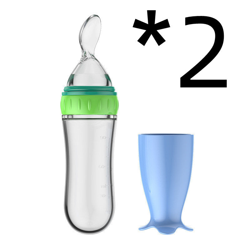 Silicone Baby Spoon Bottle Feeder - 120ml for Smooth Transition to Solid Foods