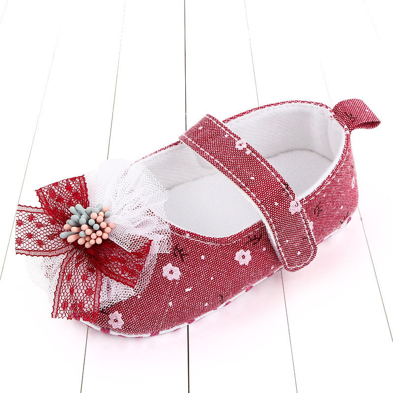 Soft Sole Baby Princess Shoes for Toddlers - Breathable, Non-Slip Velcro Design