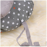 6-Piece Cartoon Elephant Baby Bed Bumper Crib Cushion Set - Soft Cotton Protection