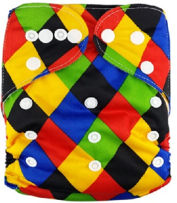 Adjustable Baby Cloth Diapers, Washable & Reusable, Waterproof Multi-Color, 3-13kg