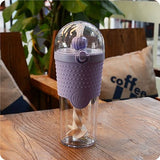 500ML Plastic Shaker Water Bottle with Straw - BPA Free, Leakproof Design, Eco-Friendly for Kids