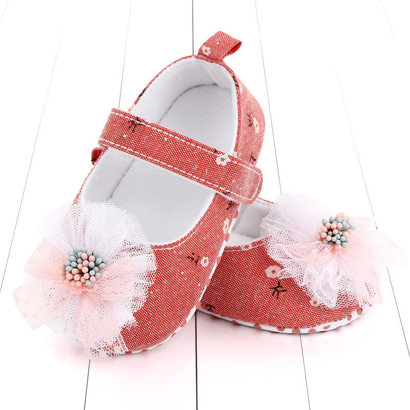 Soft Sole Baby Princess Shoes for Toddlers - Breathable, Non-Slip Velcro Design