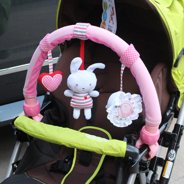 Cute Plush Baby Stroller Clip Toy Pendant for Girls - Soft Car Hanging Accessory