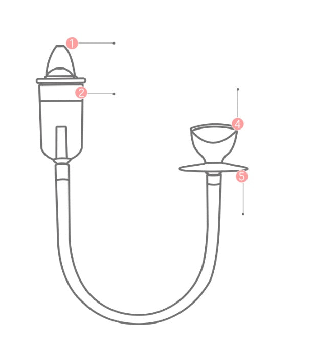 Silicone Baby Nasal Aspirator with Detachable Design and Adjustable Suction Power