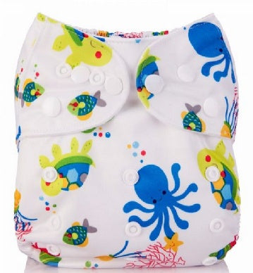 Adjustable Baby Cloth Diapers, Washable & Reusable, Waterproof Multi-Color, 3-13kg