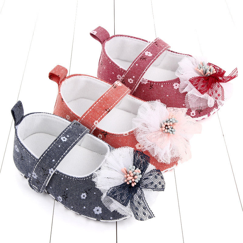 Soft Sole Baby Princess Shoes for Toddlers - Breathable, Non-Slip Velcro Design