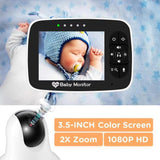 Baby Monitor With Night Vision, Wireless Camera, and Temperature Sensor - Indoor Use