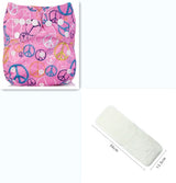 Adjustable Baby Cloth Diapers, Washable & Reusable, Waterproof Multi-Color, 3-13kg