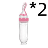 Silicone Baby Spoon Bottle Feeder - 120ml for Smooth Transition to Solid Foods