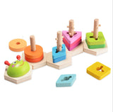 Wooden Shape Sorting Stacking Puzzle