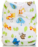 Adjustable Baby Cloth Diapers, Washable & Reusable, Waterproof Multi-Color, 3-13kg