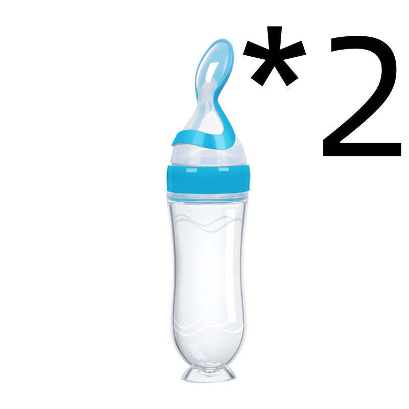 Silicone Baby Spoon Bottle Feeder - 120ml for Smooth Transition to Solid Foods