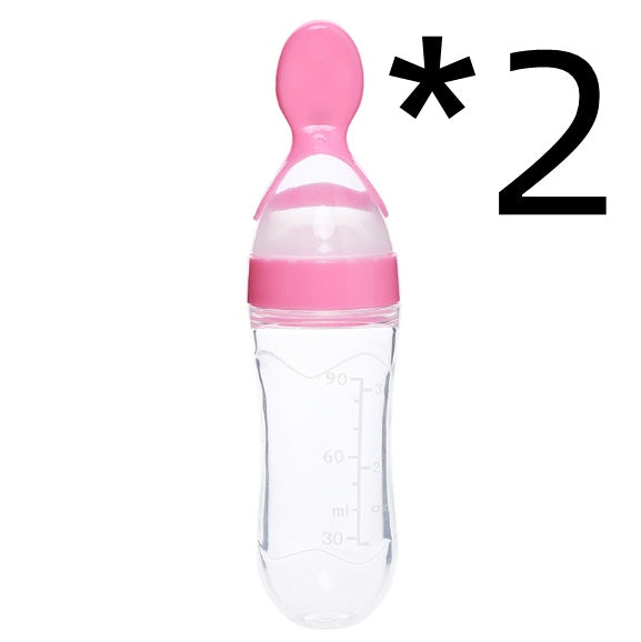 Silicone Baby Spoon Bottle Feeder - 120ml for Smooth Transition to Solid Foods