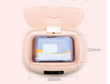 Inside view of the Baby Hot Wipes Artifact Wipes Paper Warmer by Baby Bliss Haven, showing the storage space for 80 wipes and its efficient design.