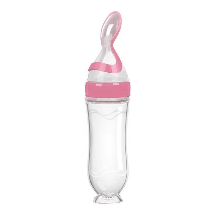 Silicone Baby Spoon Bottle Feeder - 120ml for Smooth Transition to Solid Foods