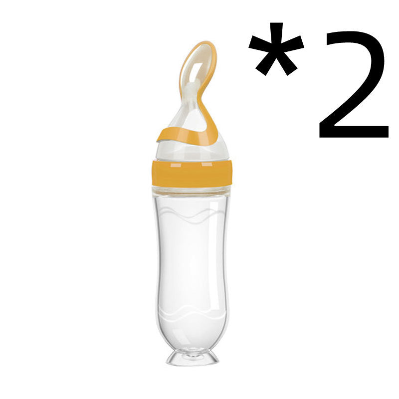 Silicone Baby Spoon Bottle Feeder - 120ml for Smooth Transition to Solid Foods